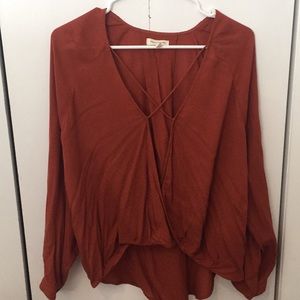 Silence + Noise Crossed Long Sleeve Shirt